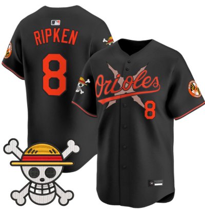 Cal Ripken Jersey 8 Baltimore Orioles One Piece Premier Stitched Black