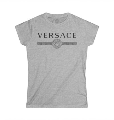 Versace Lineas Womens Grey T-shirt - Size Usa