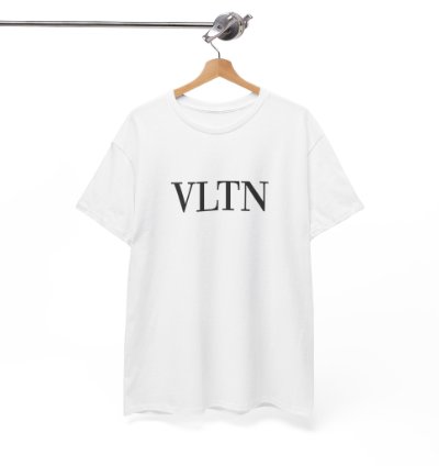 Valentino Vltn Logo Print White Unisex Tee