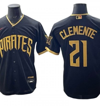 Pittsburgh Pirates 21 Roberto Clemente 2026 City Connect Limited Jersey - Black