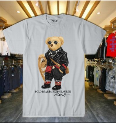 Polo Bear Streetstyle Hoodie Swag Bear Design Luxe Street Vibes Light Blue