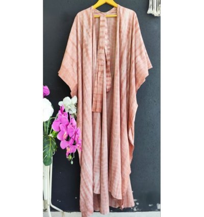 Relaxed Fit Maxi Kimono Lightweight Festival And Vacation Outerwear