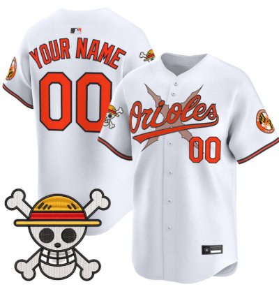 Custom Baltimore Orioles Jersey Name Number One Piece Premier Stitched White