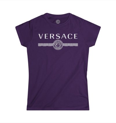 Versace Lineas Womens Purple T-shirt - Size Usa