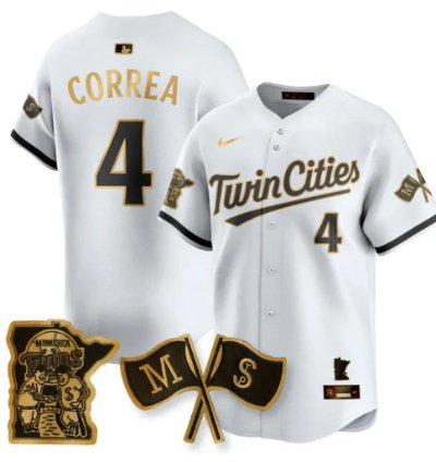 Carlos Corre 4 Minnesota Twins Baseball Jersey Vapor Patch Limited All Stitched