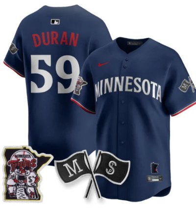 Jhoan Duran 59 Minnesota Twins Baseball Jersey Vapor Patch Limited All Stitched