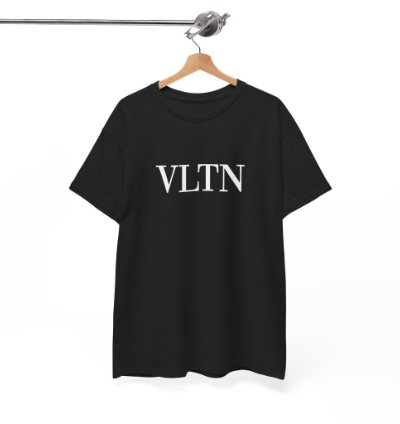 Valentino Vltn Logo Print Black Unisex Tee