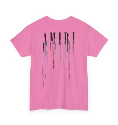 Amiri Paint Drip Pink T-shirt - Size Usa