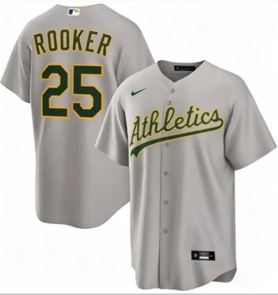 Brent Rooker Jersey 25 Athletics Vapor Premier Limited All Stitched Gray