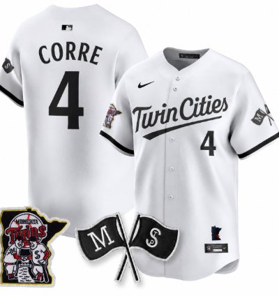 Carlos Corre 4 Minnesota Twins Baseball Jersey Vapor Patch Limited All Stitched