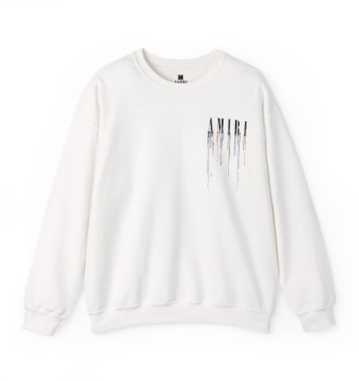 Amiri Paint Drip White Sweatshirt - Size Usa
