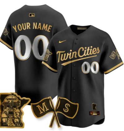 Custom Minnesota Twins Baseball Jersey Vapor Patch Limited All Stitched