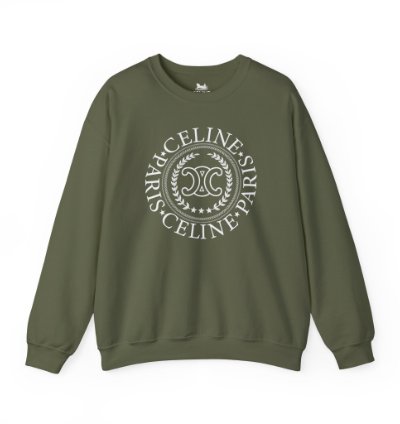 Celine University Military Green Sweatshirt - Size Usa
