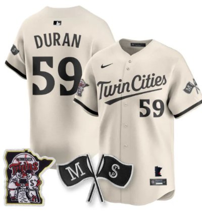 Jhoan Duran 59 Minnesota Twins Baseball Jersey Vapor Patch Limited All Stitched