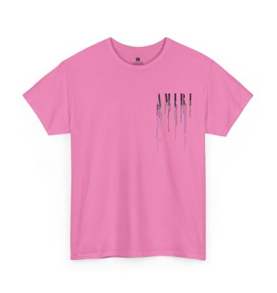 Amiri Paint Drip Pink T-shirt - Size Usa