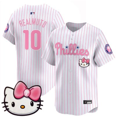 Jtrealmuto Jersey 10 Philadelphia Phillies Hello Kitty Stitched Pinstripe