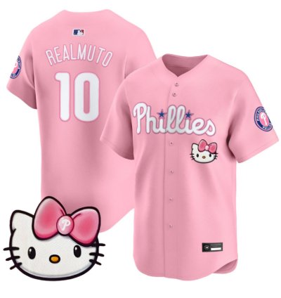 Jtrealmuto Jersey 10 Philadelphia Phillies Hello Kitty Stitched Pink