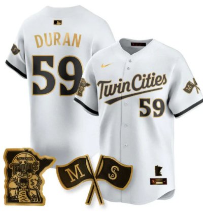 Jhoan Duran 59 Minnesota Twins Baseball Jersey Vapor Patch Limited All Stitched