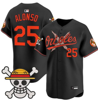 Pete Alonso Jersey 25 Baltimore Orioles One Piece Premier Stitched Black