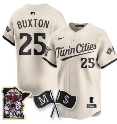 Byron Buxton 25 Minnesota Twins Baseball Jersey Vapor Patch Limited All Stitched