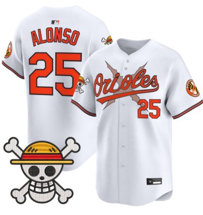 Pete Alonso Jersey 25 Baltimore Orioles One Piece Premier Stitched White