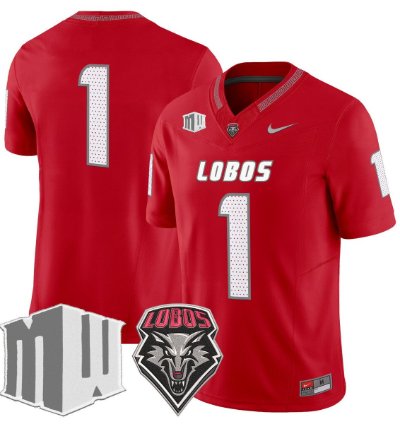 Team Jersey 1 New Mexico Lobos 2025 Vapor Limited Stitched Red