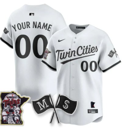 Custom Minnesota Twins Baseball Jersey Vapor Patch Limited All Stitched