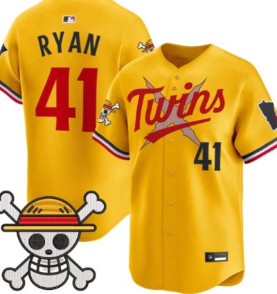 Joe Ryan 41 Minnesota Twins Baseball Jersey One Piece Premier Patch All Stitched