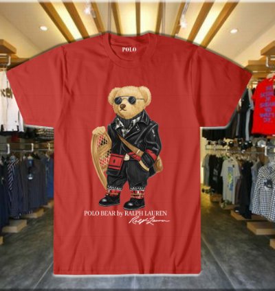 Polo Bear Streetstyle Hoodie Swag Bear Design Luxe Street Vibes Red