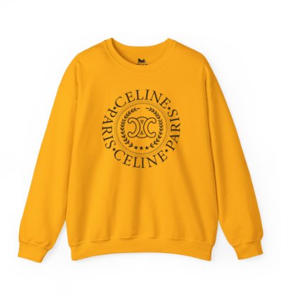 Celine University Gold Sweatshirt - Size Usa