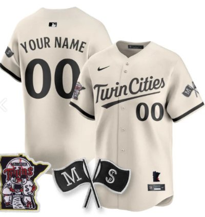 Custom Minnesota Twins Baseball Jersey Vapor Patch Limited All Stitched