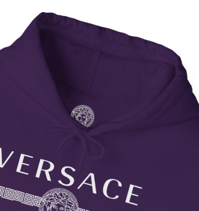 Versace Lineas Purple Hoodie - Size Usa