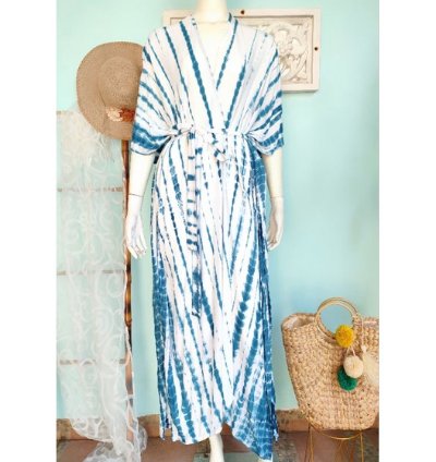 Long Rayon Kimono Cardigan Bohemian Vacation Outerwear