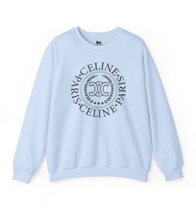 Celine University Light Blue Sweatshirt - Size Usa