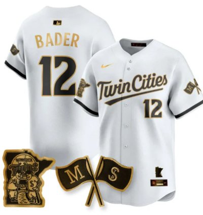 Harrison Bader 12 Minnesota Twins Baseball Jersey Vapor Patch Limited All Stitched