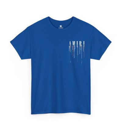 Amiri Paint Drip Blue T-shirt - Size Usa