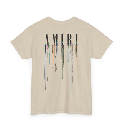 Amiri Paint Drip Sand T-shirt - Size Usa