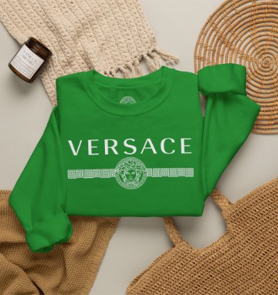 Versace Lineas Green Sweatshirt - Size Usa