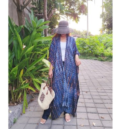 Boho Resort Kimono Long Rayon Cover Up With Removable Belt