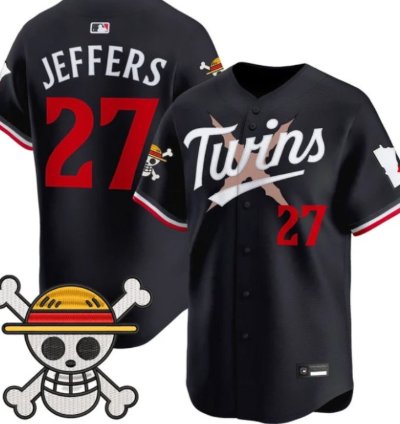 Ryan Jeffers 27 Minnesota Twins Baseball Jersey One Piece Premier Patch All Stitched