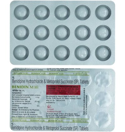 Benidipine Hydrochloride Metoprolol Succinate Tablets Used To Treat High Bp