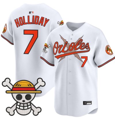 Jackson Holliday Jersey 7 Baltimore Orioles One Piece Premier Stitched White
