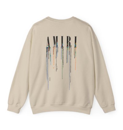 Amiri Paint Drip Sand Sweatshirt - Size Usa