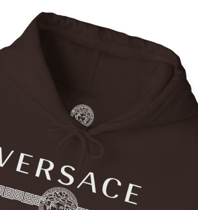 Versace Lineas Brown Hoodie - Size Usa