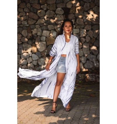 Flowy Maxi Kimono Robe Artisan Inspired Layering Piece
