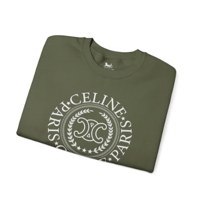 Celine University Military Green Sweatshirt - Size Usa