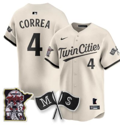 Carlos Corre 4 Minnesota Twins Baseball Jersey Vapor Patch Limited All Stitched