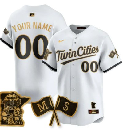 Custom Minnesota Twins Baseball Jersey Vapor Patch Limited All Stitched