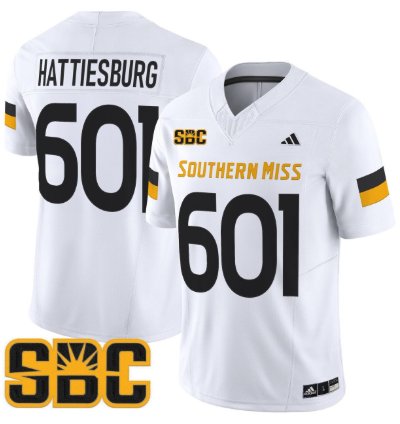 Hattiesburg Jersey 601 Southern Miss Golden Eagles 2025 Stitched White
