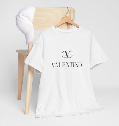 Valentino Logo Print Unisex White Tee